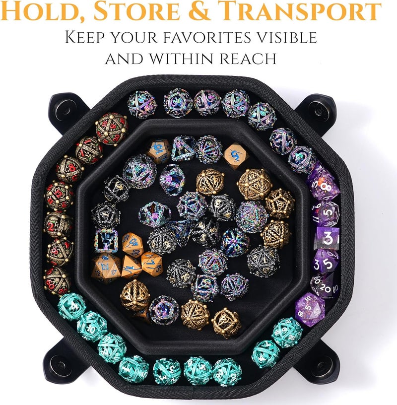 Soar Forge Dice Tray for DND and RPG - Beautiful Twin Dragon Design - Perfect Rolling Tray to Protect Your Dice for D&D - Compatible with Dungeons and Dragons and Other RPG - Image 3